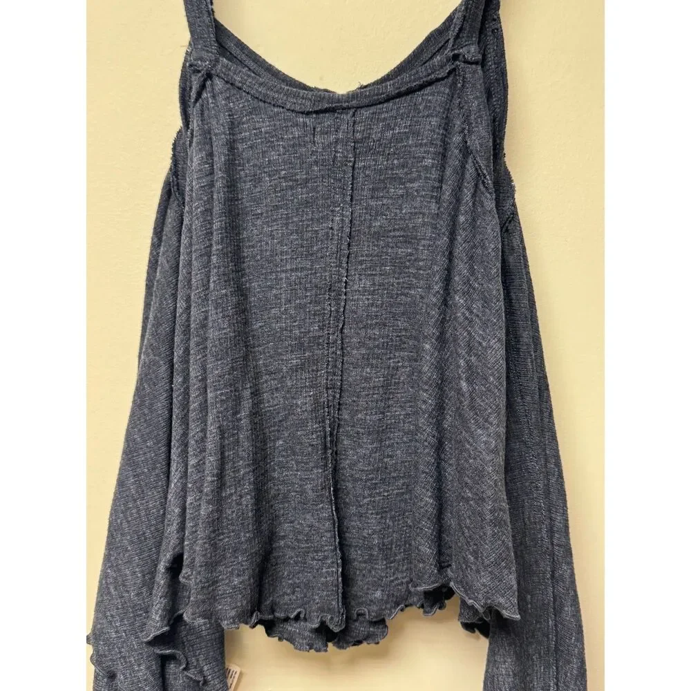FREE PEOPLE We The Free Dream Weaver Tank Coconut Shell Buttons, Sz S